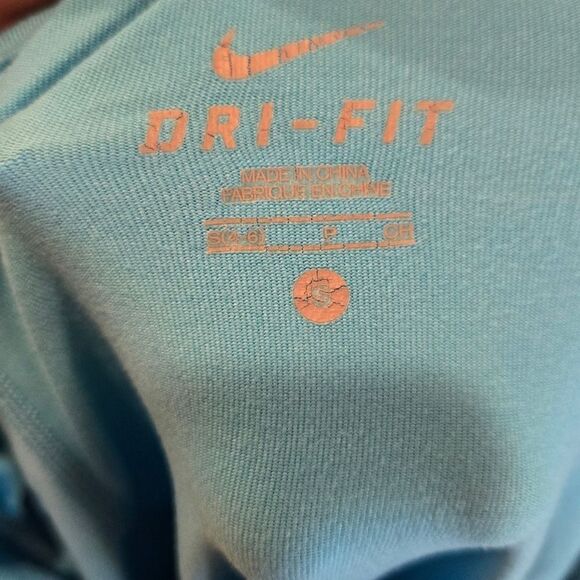 Women’s Nike DRI FIT 1/4 Zip Pullover Jacket Size Small Light Blue - Picture 5 of 13